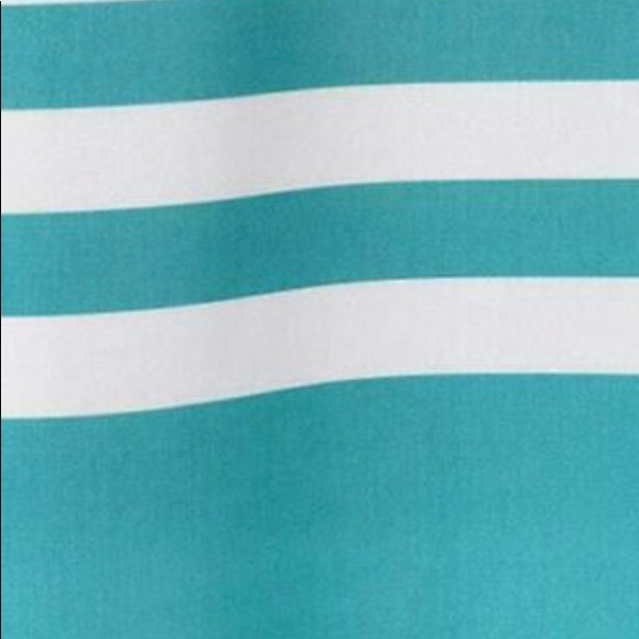 IKEA VADSJÖN Turquoise Blue Striped Shower Curtain - Picture 3 of 7